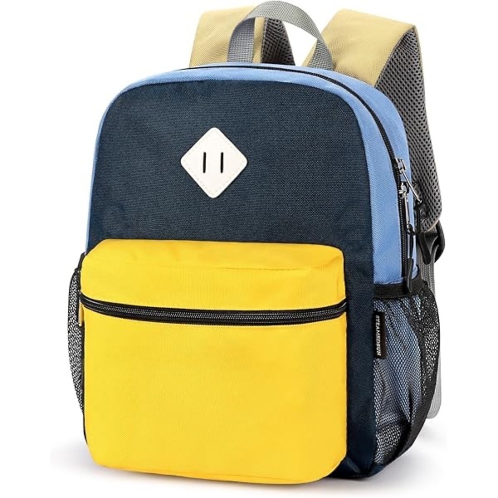 Vibrant Kids Backpack with Yellow and Blue Accents